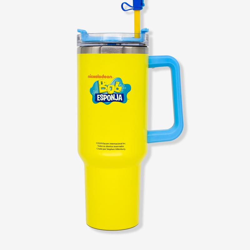 CANECAO TUMBLER C/PINGENTE 1,15LT BOB ESPONJA