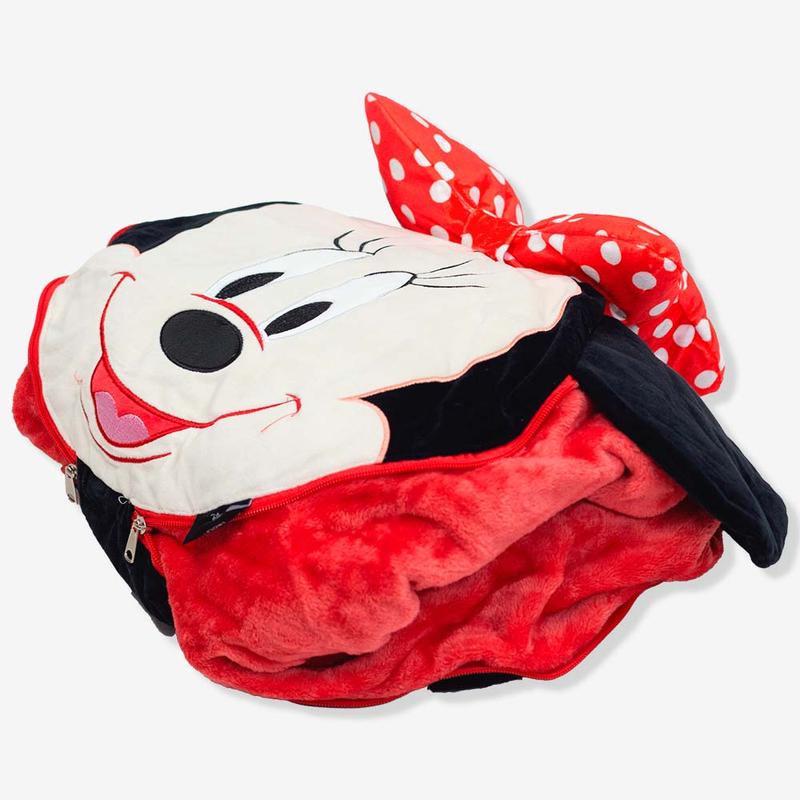 ALMOFADA 2 EM 1 MANTA C/ZIPER MINNIE MOUSE