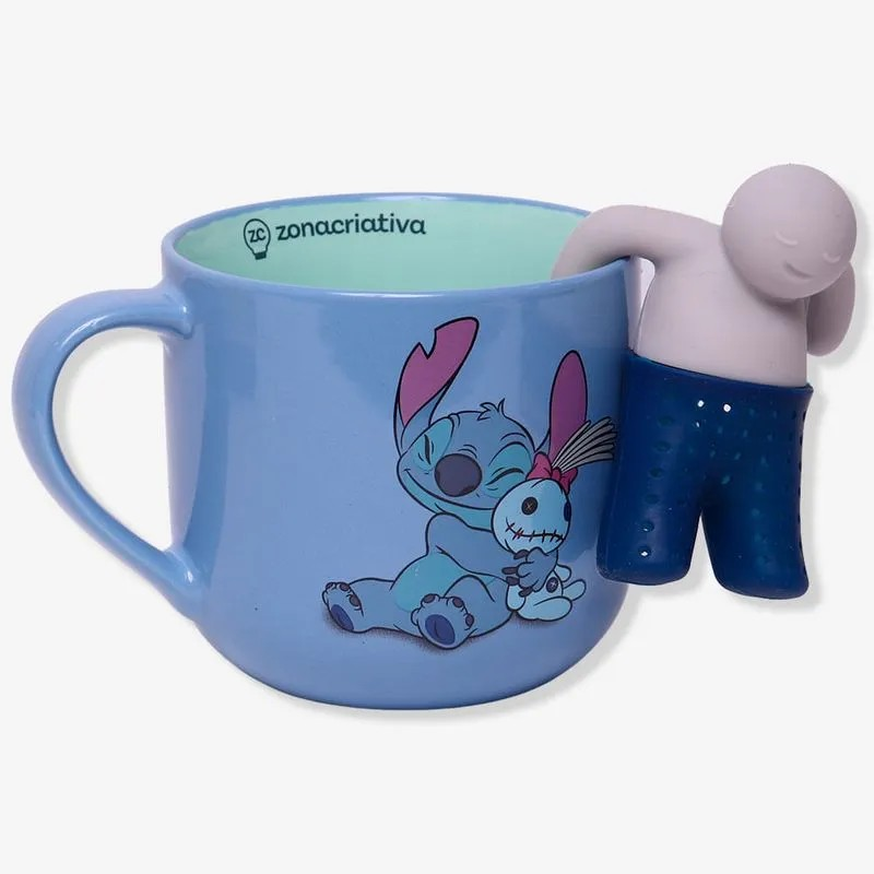 Caneca com Infusor Stitch - Disney
